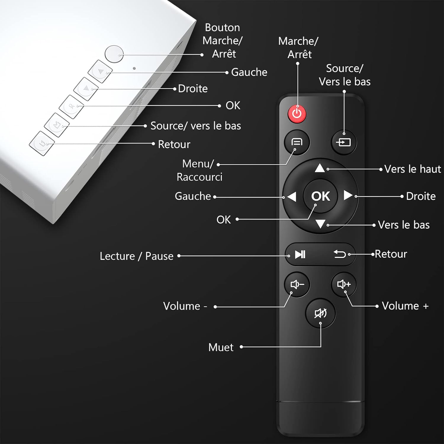 Mini Projecteur LED